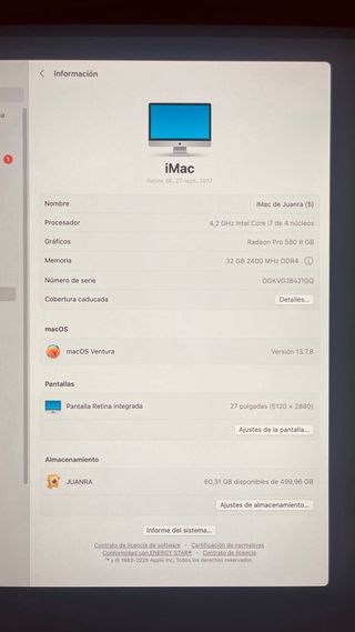 iMac 27 Retina 5K, 2017