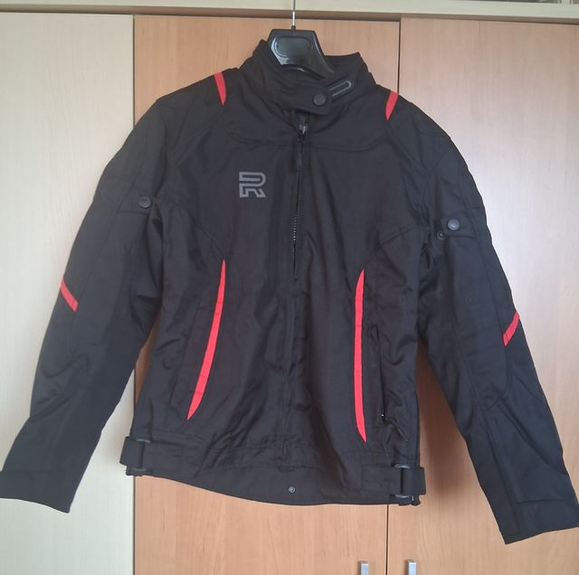 Chaqueta moto negra y rojo Raxus