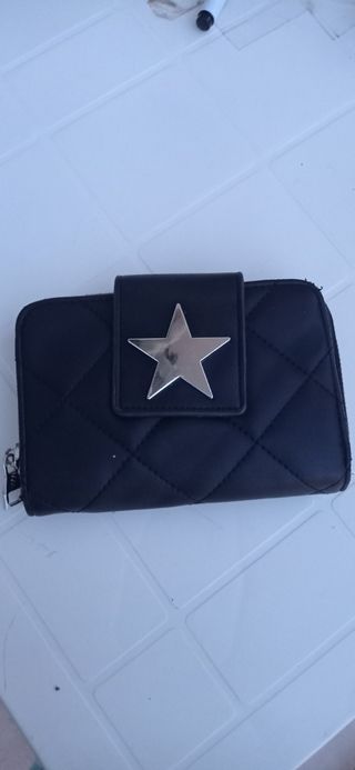 Portafoglio donna nero con stella