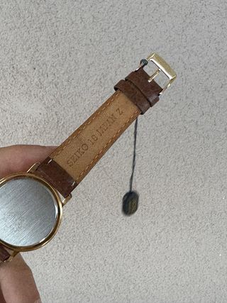 Orologio Seiko NOS Vintage Oro Pelle Marrone