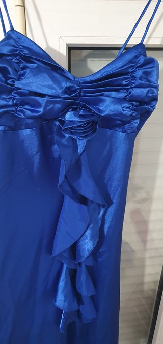 Vestido de fiesta azul eléctrico 