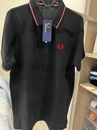 Polo Negro Manga Corta