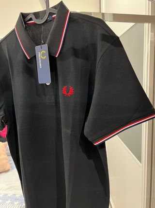 Polo Negro Manga Corta