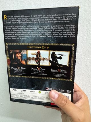 DVD 3 peliculas de Piratas del Caribe
