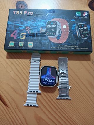 Smartwatch Plata y Blanco