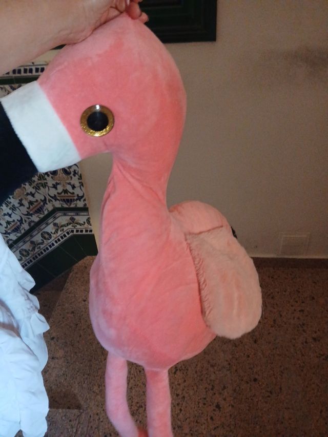 Set di 2 animali di peluche a forma di fenicottero rosa