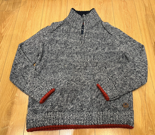 jersey de punto azul gris talla grande hombre