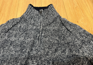 jersey de punto azul gris talla grande hombre