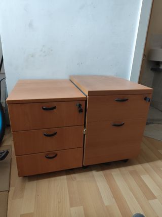 Cajonera escritorio oficina 3 y 2 cajones