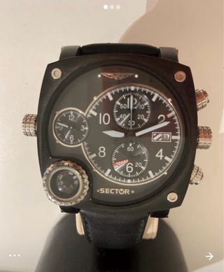 Orologio Sector Cronografo Compass Nero Argento