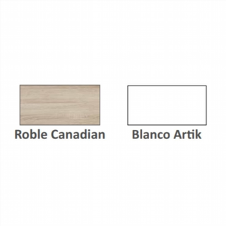 Aparador 3 Puertas. Roble Canadian/Blanco Artik