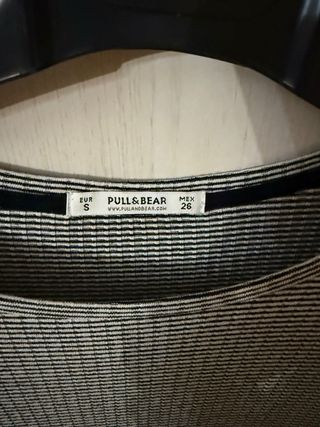 Abito lungo a costine grigio e bianco