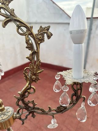 Lámpara Vintage 3 Brazos Cristal