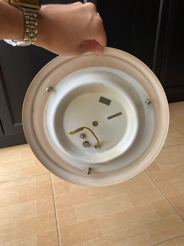 Lámpara de techo madera y cristal