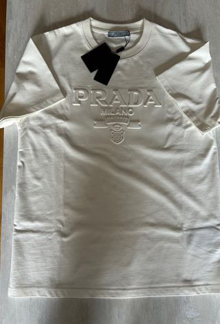 Camiseta Prada Talla L Blanca