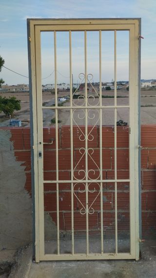 Reja de puerta metálica
