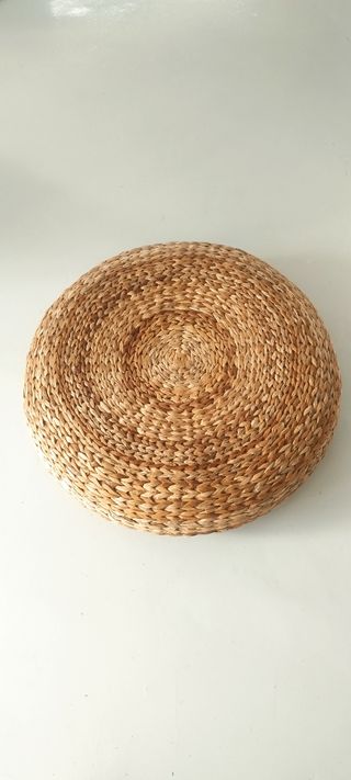 Puff redondo mimbre Ikea