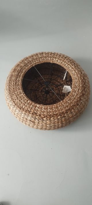 Puff redondo mimbre Ikea