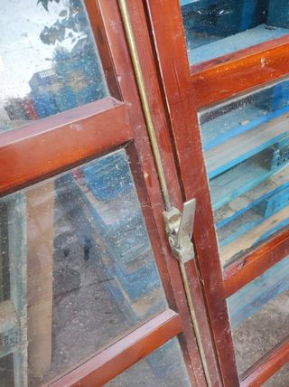 Puertas de madera con cristal