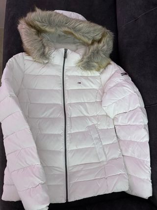 Chaqueta Tommy Hilfiger Blanca con Capucha