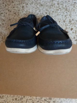 Mocasines Pitillos Piel color azul marino