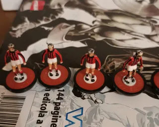 Subbuteo 10 miniature Milan anni 80