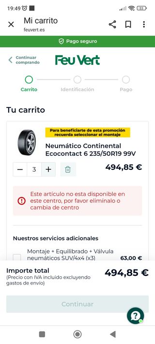 Neumático Continental 235/50 R19 99V