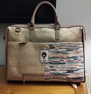 Bolso Anekke multicolor y beige