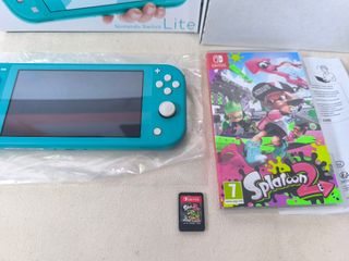 Nintendo Switch Lite Verde + Splatoon 2