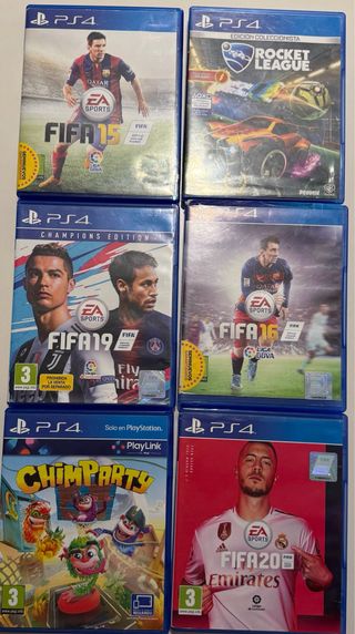 Lote Juegos PS4: FIFA 15, 16, 19, 20, Rocket Leagu