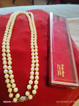Collar Doble Hilo Perlas Mallorca Antiguo