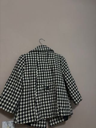 Cappotto crop Zuiki fantasia pied de poule