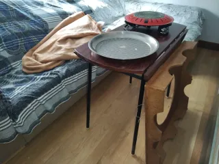 Mesa camilla madera y metal