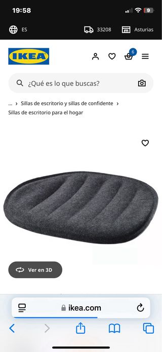 Silla de escritorio juvenil IKEA blanca