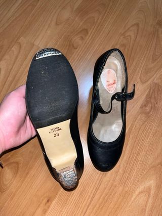 Tacones Flamenco H.Oguna Negro. talla 33. 