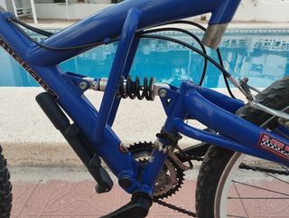 Bicicleta Montaña Doble Suspensión Azul