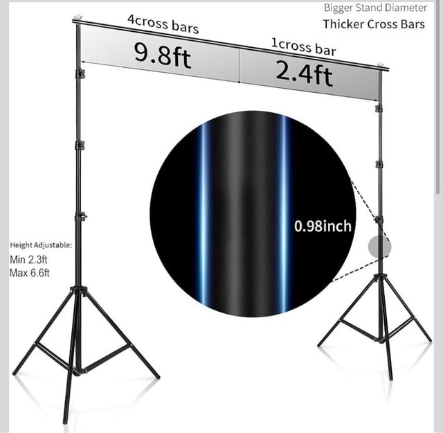 Kit Soporte Fondos Fotográficos Ajustable