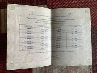 Estuche Últimas Pesetas Plata