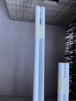 Barra Cortina Extensible Blanca 210-385cm