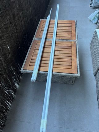 Barra Cortina Extensible Blanca 210-385cm