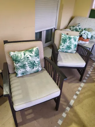 Conjunto 2 sillones terraza.
