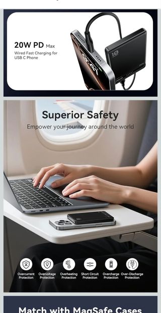 KUULAA Power Bank 10000mAh Magnética