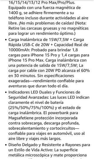 KUULAA Power Bank 10000mAh Magnética