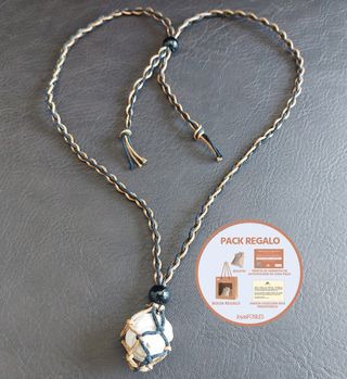 Collar Fósil Auténtico Amonita Arte Prehistórico