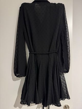 Vestido Zara plumeti vuelo negro