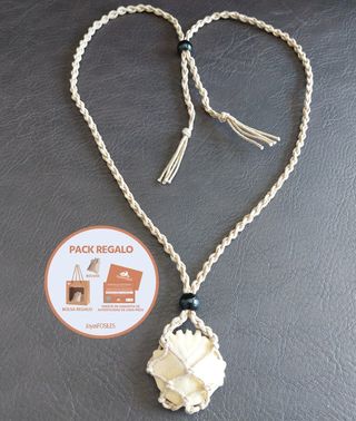 Collar Fósil Clypeaster Auténtico. Arte prehistori