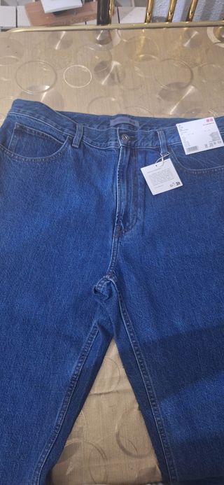 Pantalón vaquero Uniqlo hombre azul , CINTURA 91cm