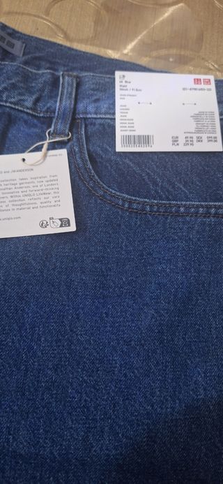 Pantalón vaquero Uniqlo hombre azul , CINTURA 91cm