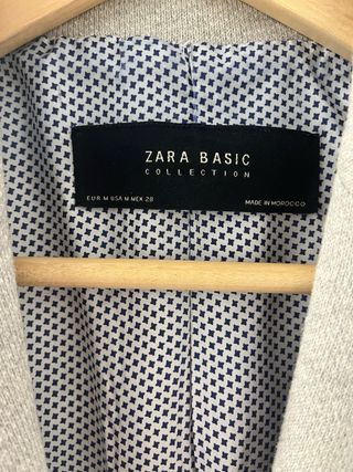 Blazer Zara Gris Básico talla M