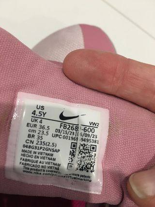 Zapatillas Nike Basket Niña Rosa Talla 38